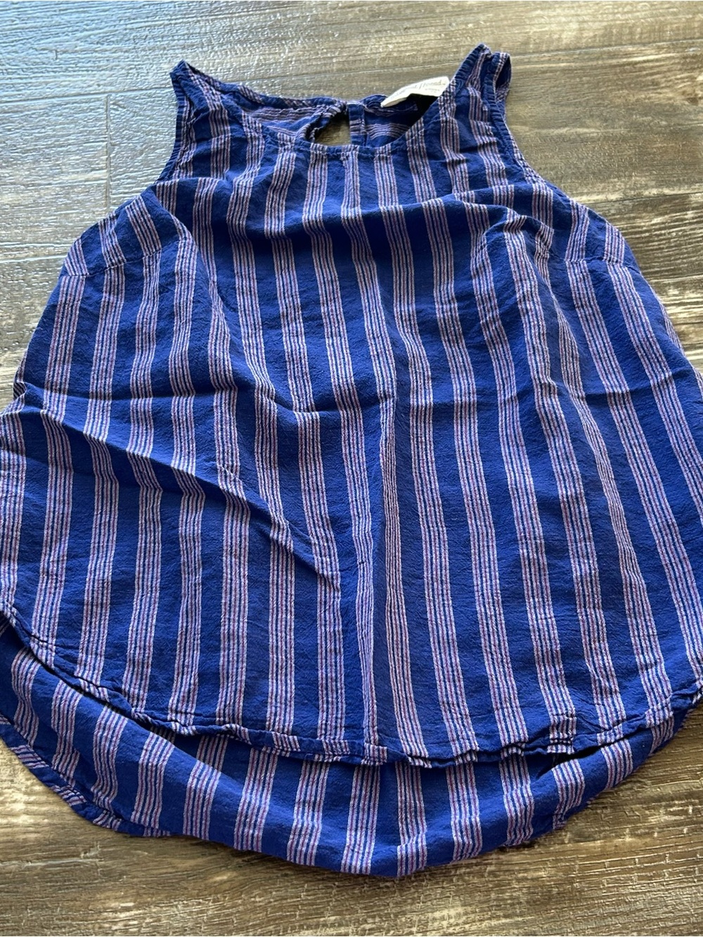 Universal Thread Navy and Light Blue Striped Sleeveless Tank
